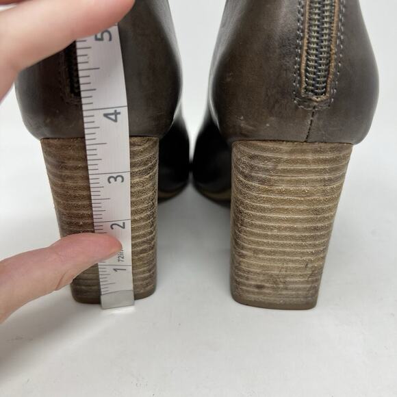 Antelope Peep Toe Block Heel Ankle Boots Booties Taupe EU Size 40 Women’s 9-9.5 - Picture 9 of 12